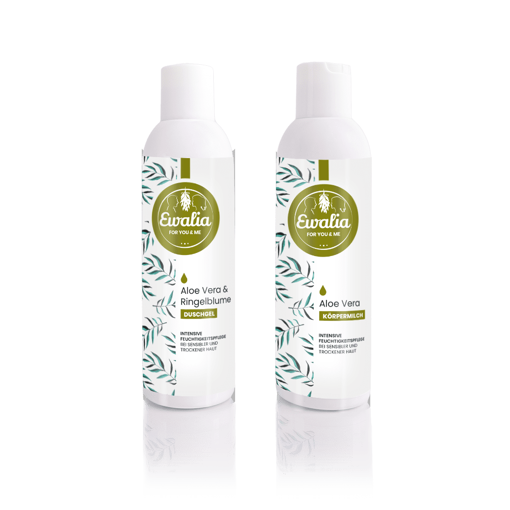1x Aloe Vera Calendula Shower Gel + 1x Aloe Vera Body Milk