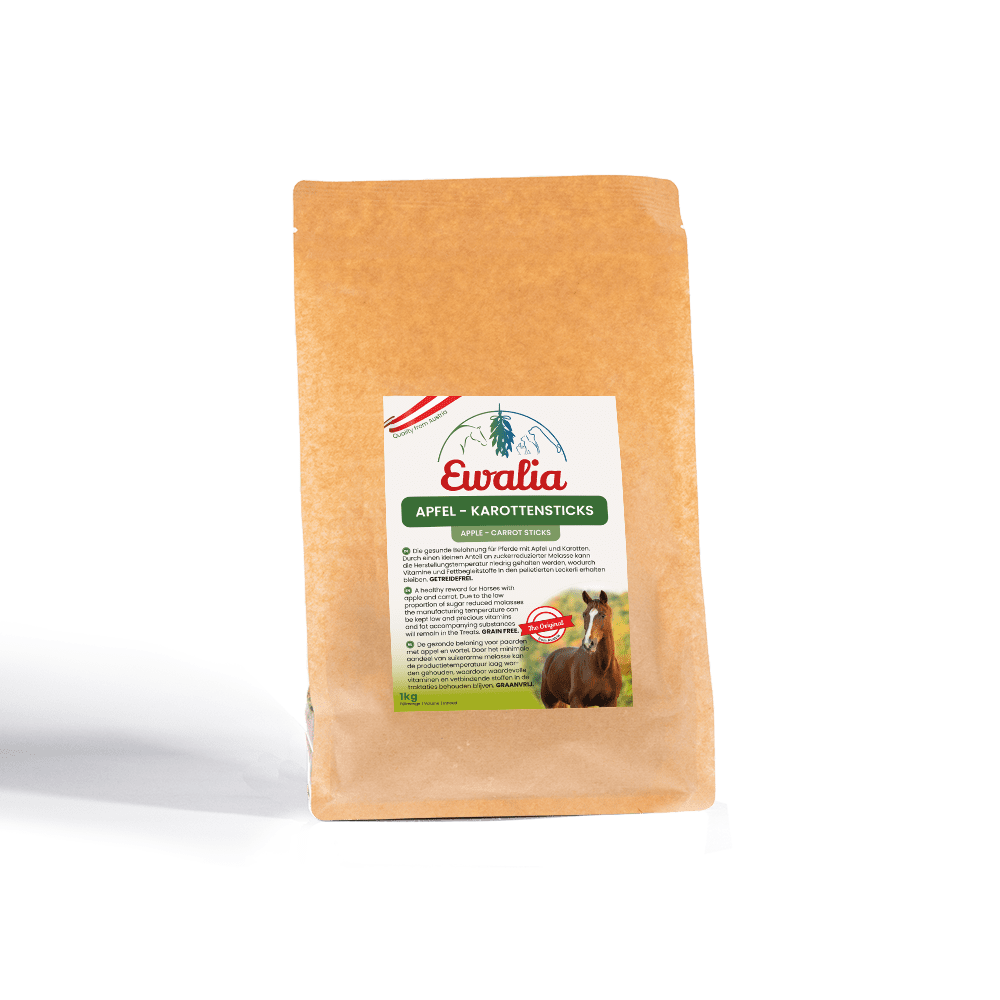 Ewalia treats for horses upright apple carrot sticks